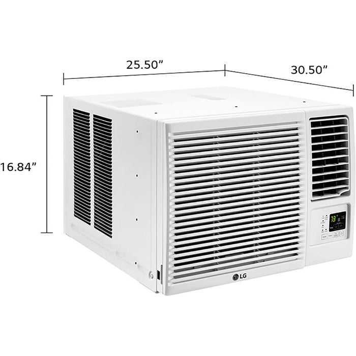 LG 18,000 BTU Window Air Conditioner with Heating (Renewed) + 2 Year Warranty Pack
