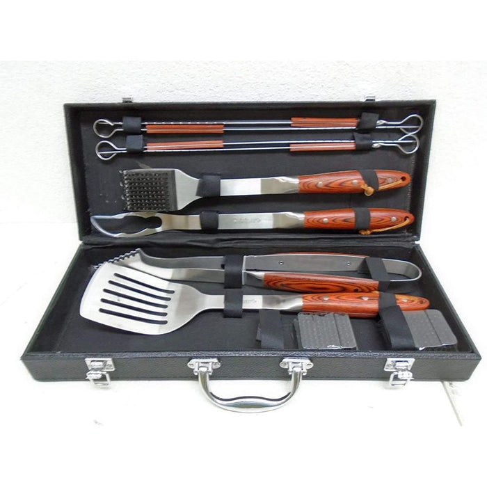 Cuisinart CGS-2010 10-Pc Premium Grilling Set with Case + 6" Chef's Knife + Safety Gloves