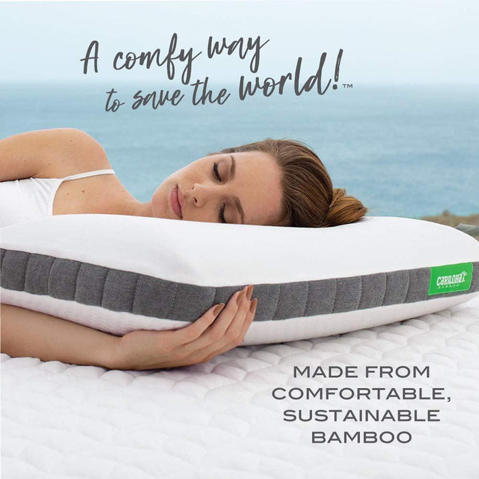 Cariloha Bamboo-Viscose Memory Foam Flex Pillow - King, White