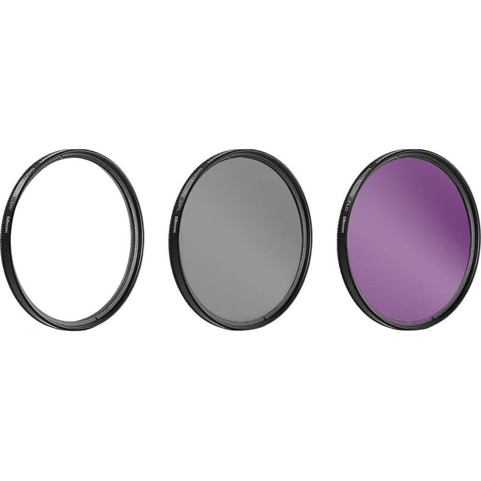 General Brand 58mm UV, Polarizer & FLD Deluxe Filter kit (set of 3 + carrying case) - Open Box