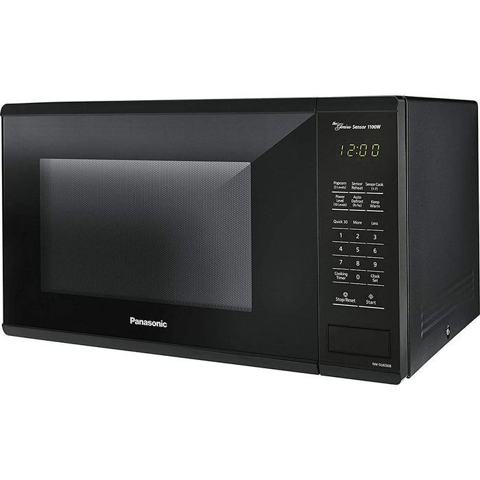 Panasonic 1.3 CuFt 1100 Watt Countertop Microwave, Black - SU656B - Open Box