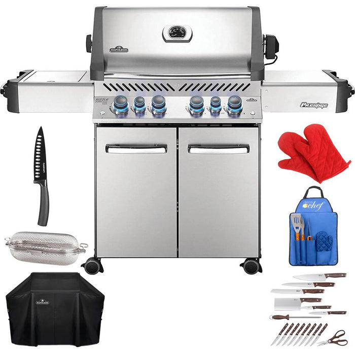 Napoleon Prestige 500 Natural Gas Grill with Infrared Burners + Accessories Bundle