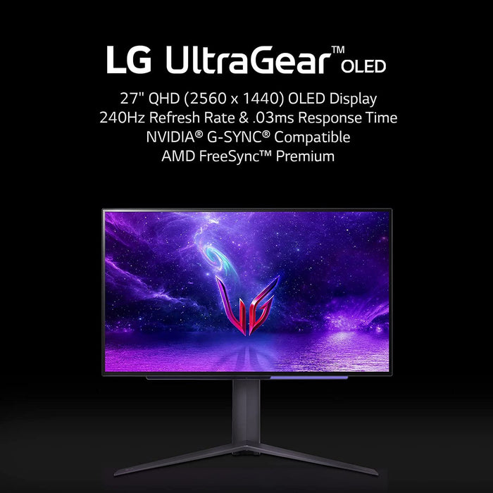 LG 27GR95QE-B UltraGear OLED 27" Gaming Monitor QHD with 240Hz Refresh Rate