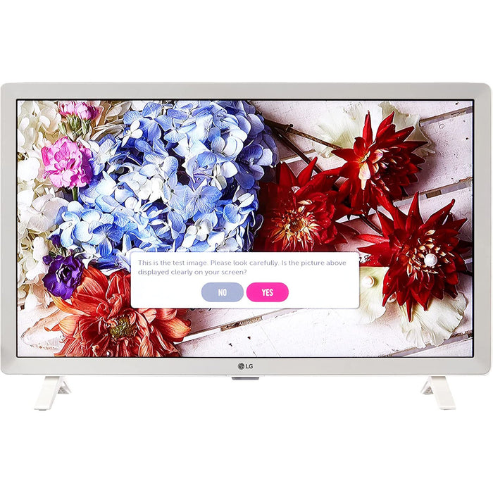 LG 24 HD Smart TV and PC Monitor, 23.6 Diagonal, White (24LM520S-WU) -  Open Box