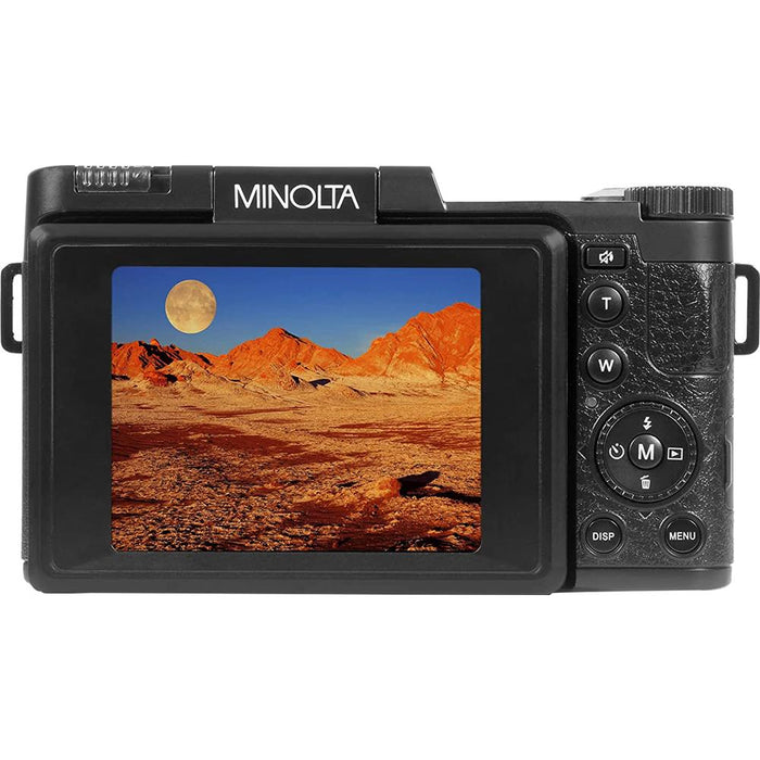 Minolta MND30 30MP 2.7K Ultra HD 4X Zoom Digital Camera (Blue) - Open Box