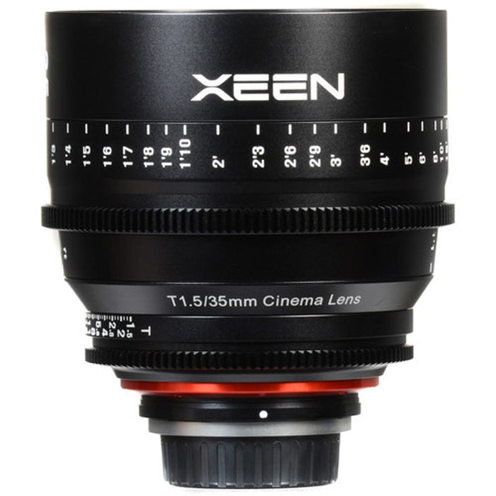 Rokinon Xeen 35mm T1.5 Cine Full Frame Lens for Canon EF Mount with 128GB Card