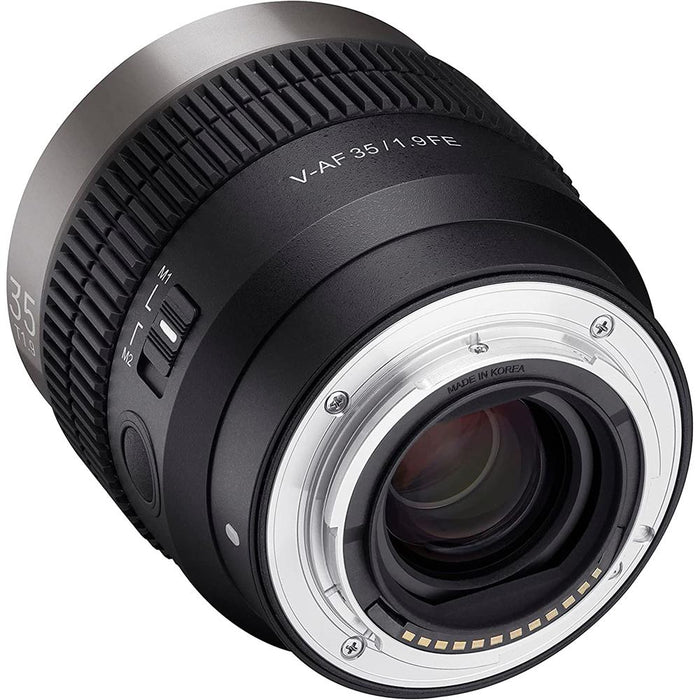 ROKINON 35mm T1.9 Full Frame Cine Auto Focus for Sony E with Lexar 128 GB Card