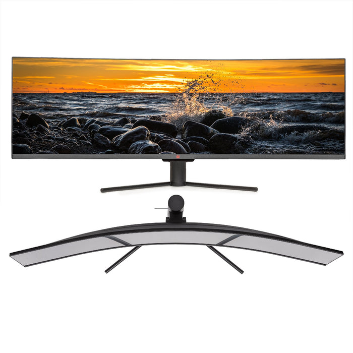 Deco Gear 49" Curved Ultrawide LED 3840x1080144Hz FreeSync 4ms Gaming Monitor, Refurbished