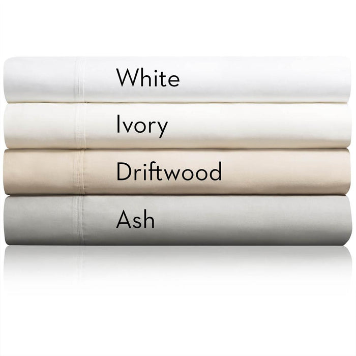 Malouf 600 Thread Count Cotton Blend Sheet Set Full Ash with 2 Pack Pillows