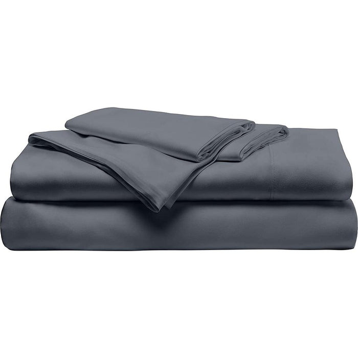 Cariloha Resort Bamboo-Viscose 4-Piece Bed Sheet Set King Blue + 2 Pack Pillows