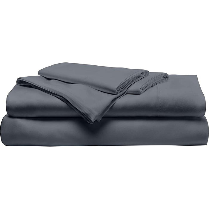 Cariloha Resort Bamboo-Viscose 4-Piece Bed Sheet Set Queen Blue + 2 Pack Pillows