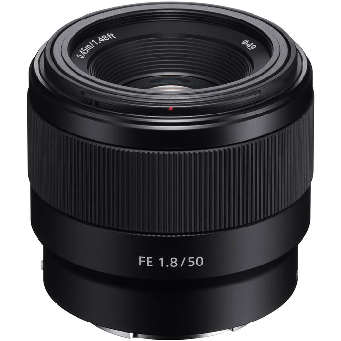 Sony FE 50mm F1.8 Full-frame Prime E-Mount Lens + 7 Year Protection Plan