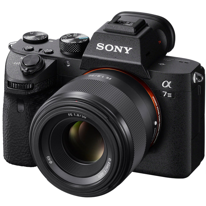 Sony FE 50mm F1.8 Full-frame Prime E-Mount Lens + 7 Year Protection Plan