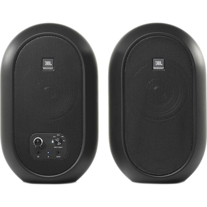 JBL 104 Compact Desktop Reference Monitors with Bluetooth, Pair (Black) - Open Box