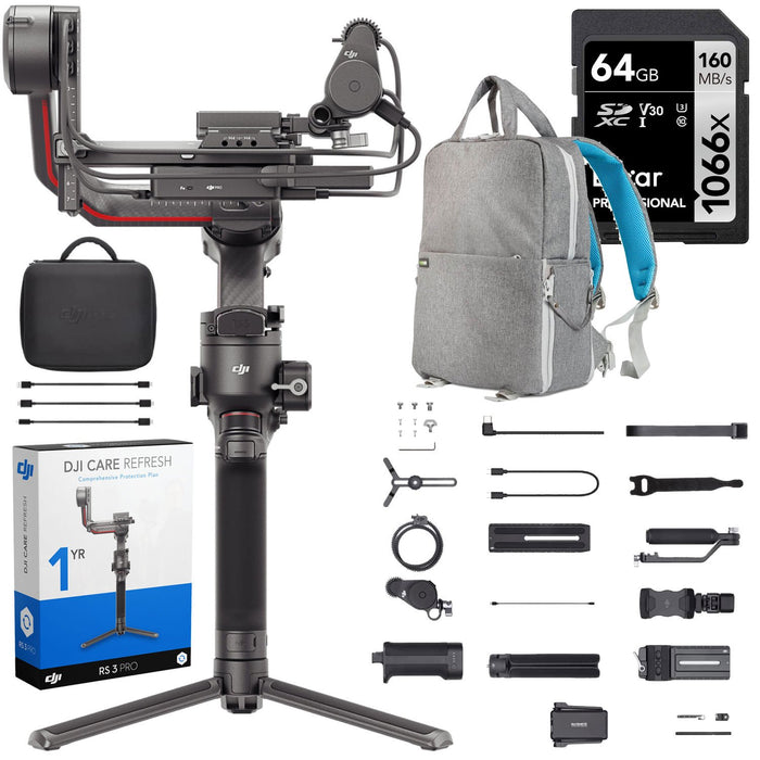 DJI RS 3 Pro Combo 3-Axis Gimbal Stabilizer Bundle with 1-Year DJI Care Refresh