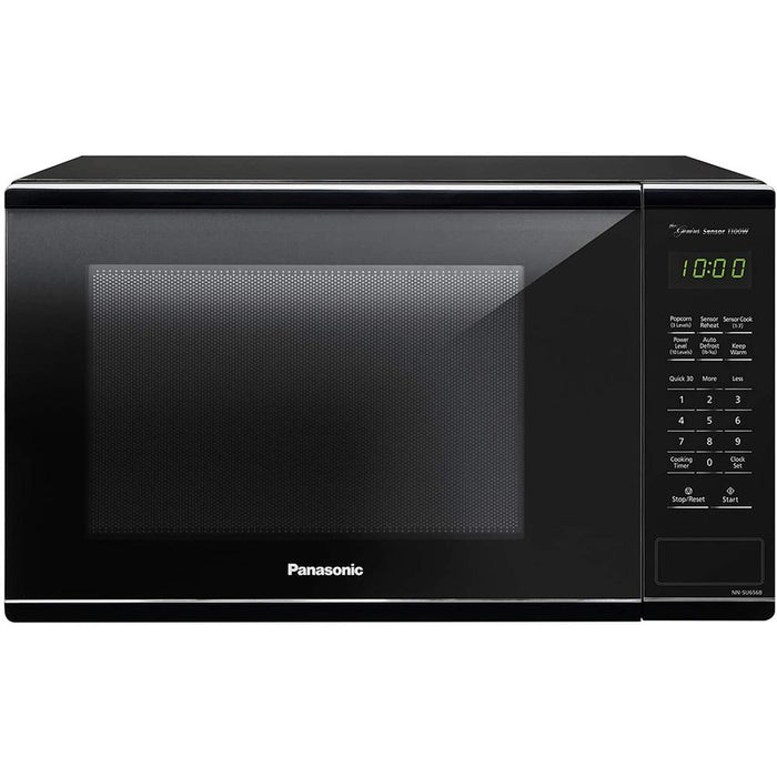 Panasonic 1.3 Cu. Ft. 1100-Watt Countertop Microwave, Black - SU656B - Open Box