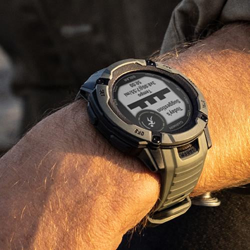 Garmin Instinct 2X Solar Rugged GPS Smartwatch, Moss