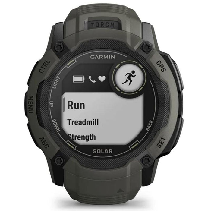 Garmin Instinct 2X Solar Rugged GPS Smartwatch, Moss
