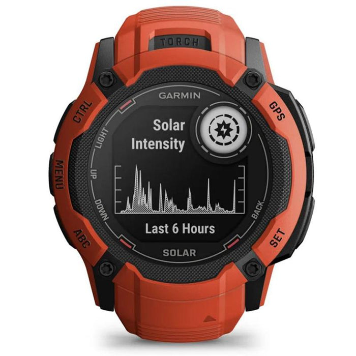 Garmin Instinct 2X Solar Rugged GPS Smartwatch, Flame Red