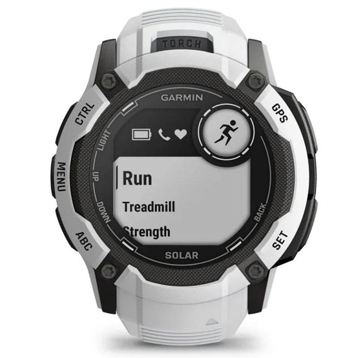Garmin Instinct 2X Solar Rugged GPS Smartwatch, Whitestone
