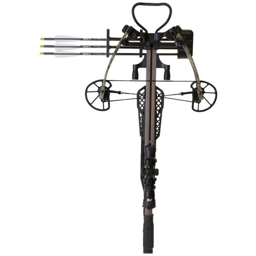 Bear Archery Domain Crossbow Ready-To-Hunt Kit w/ Optic, Arrows, Quiver, Cocking Sled, Sling