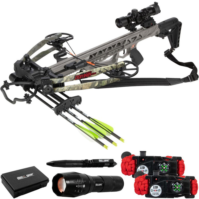 Bear Archery Domain Crossbow Ready-To-Hunt Kit with Tactical Bundle