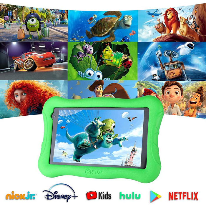 Contixo 7" Kids Tablet, 2GB/32GB, Dual Cameras with Digital Stylus Pen, Green - Open Box
