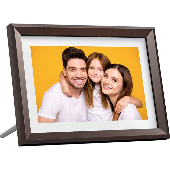 Dragon Touch Classic 10" Digital Picture Frame in Brown - Wi-Fi Compatible - Open Box