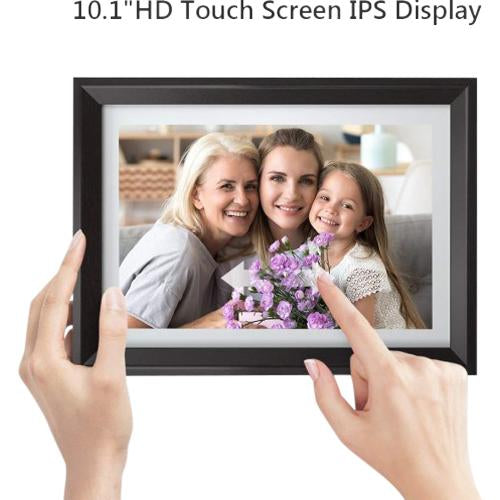 Dragon Touch Classic 10" Digital Picture Frame in Brown - Wi-Fi Compatible - Open Box