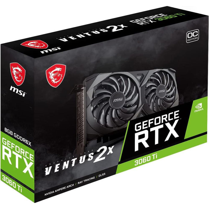 MSI GeForce RTX 3060 Ti Ventus 2X 8GD6X OC Graphics Card - G306TV2X8XC