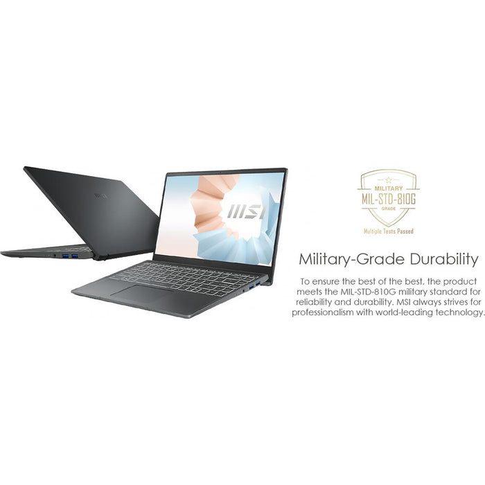 MSI Modern 14 14" Ultra Thin and Light Professional Laptop - Modern14B1024