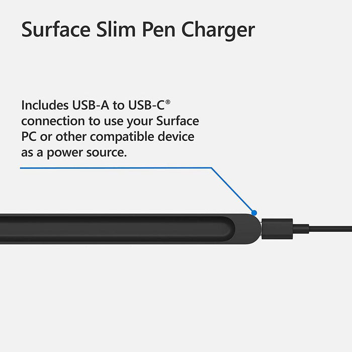 Microsoft Surface Slim Pen 2 Charger, Black (8X2-00001)