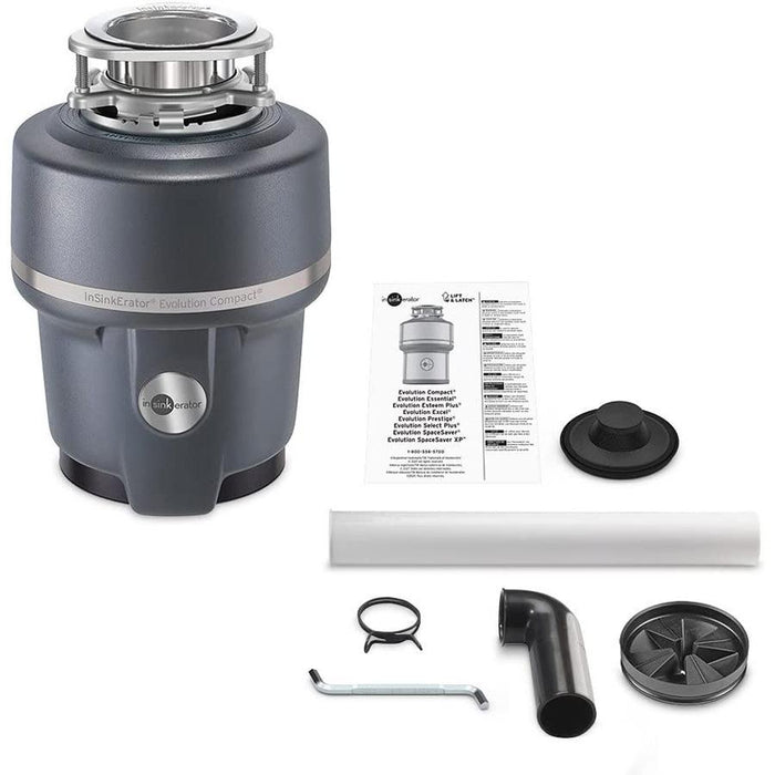 Insinkerator Evolution Compact Garbage Disposal, 3/4 HP Continuous Feed