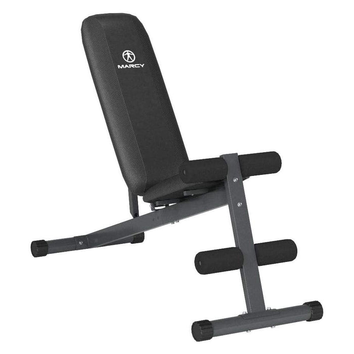 Marcy Utility Bench for Exercise with Water Bottle and Sport Towel