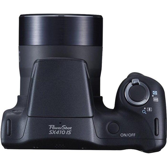Canon Powershot SX410 IS Black Digital Camera and 32GB Card Bundle