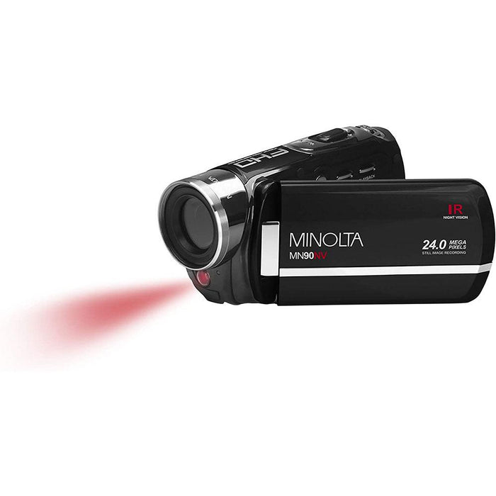 Minolta MN90NV 24MP/1080p HD IR Night Vision Digital Camcorder w/ 8GB SDHC Card - Black