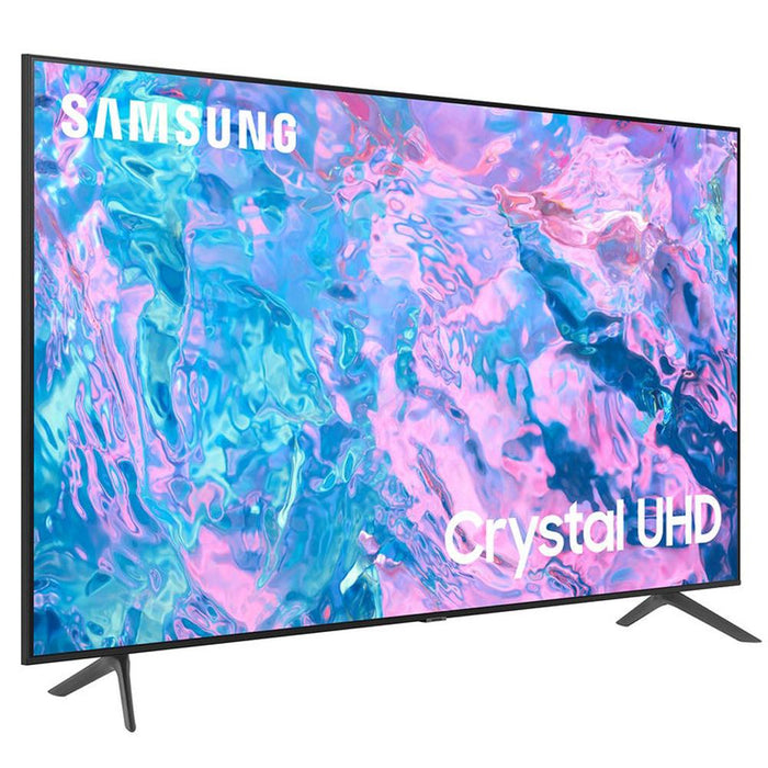 Samsung 43" Crystal UHD 4K Smart TVw/ Deco Home 60W Soundbar Bundle (2023 Model)