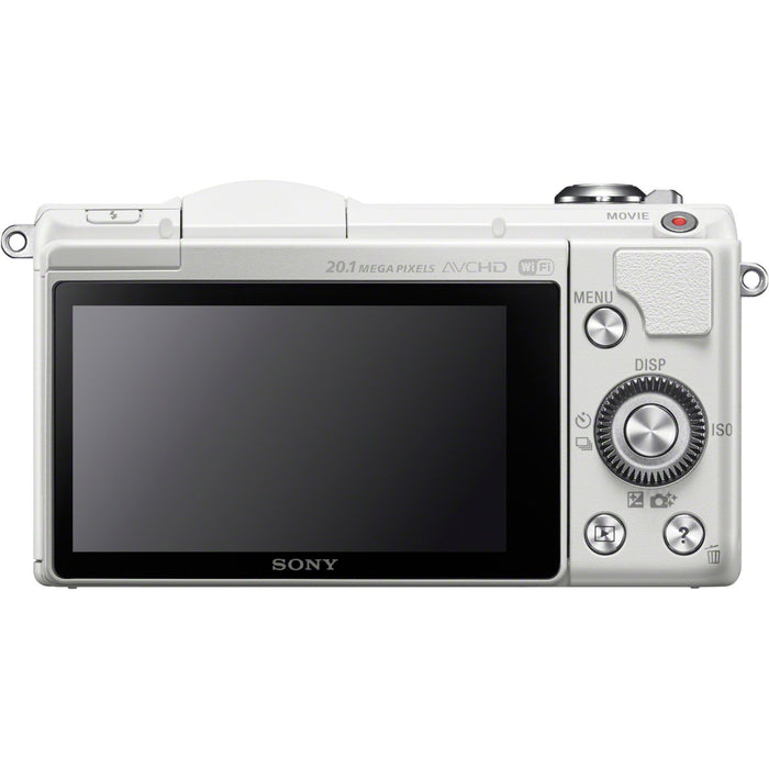 Sony ILCE-5000L/W a5000 20.1 MP Compact Interchangeable Lens - White - OPEN BOX