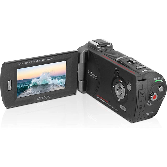 Minolta MN4K30NV 4K Ultra HD 30 MP Night Vision Camcorder, Gun Metal