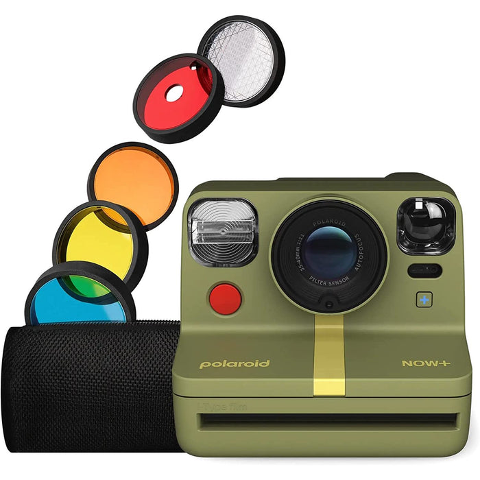 Polaroid Originals Now+ 2nd Generation i-Type Instant Camera, Forest Green + 5 Lens Filters (9075)