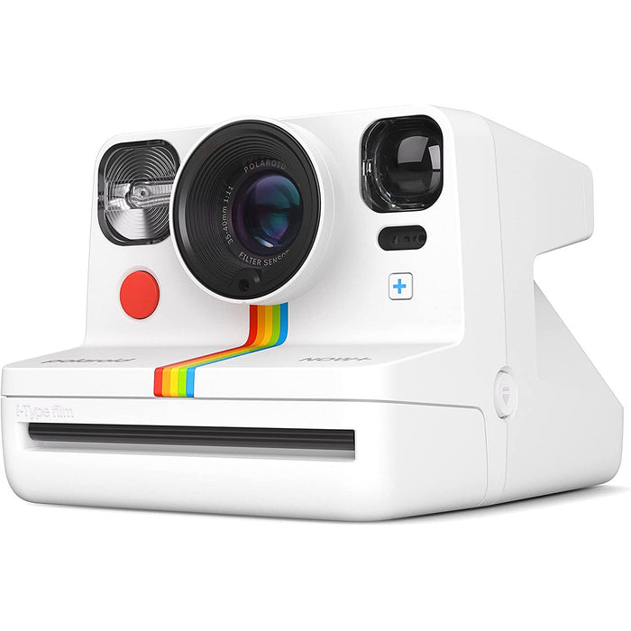 Polaroid Originals Now+ 2nd Generation I-Type Instant Film Camera, White + 5 Lens Filters (9077)