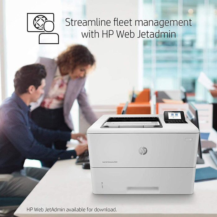 Hewlett Packard LaserJet Enterprise M507dn Monochrome Printer with built-in Ethernet - Open Box
