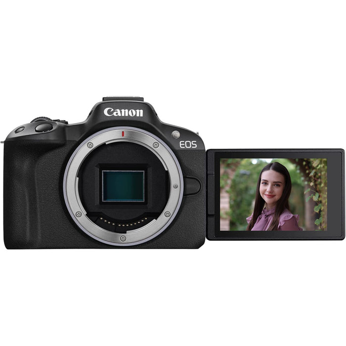 Canon EOS R50 Mirrorless Camera Body Only (Black) 5811C002