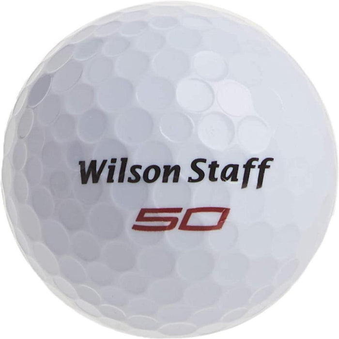 Wilson Golf Staff Fifty Elite Golf Balls, Dozen Slide Pack, White - WGWP17002