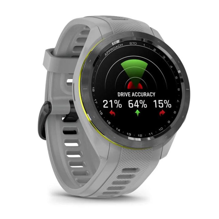 Garmin Approach S70 42 mm Premium GPS Golf Watch, Powder Grey Band (010-02746-01)