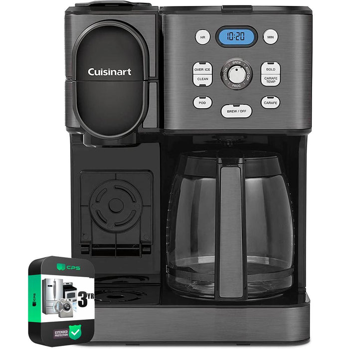 Cuisinart 2-IN-1 Center Combo Brewer Coffee Maker Black with 3 Year Warranty