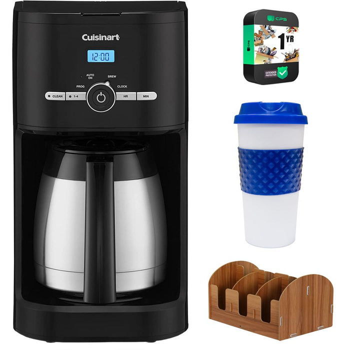 Cuisinart 10-Cup Thermal Classic Programmable Coffeemaker, Black w/ Warranty Bundle