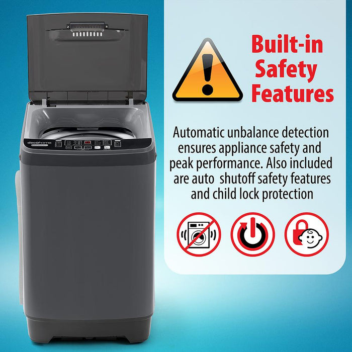 Deco Home Fully Automatic Portable Washing Machine 1.8 cu ft, 16lbs Capacity, 10 Programs