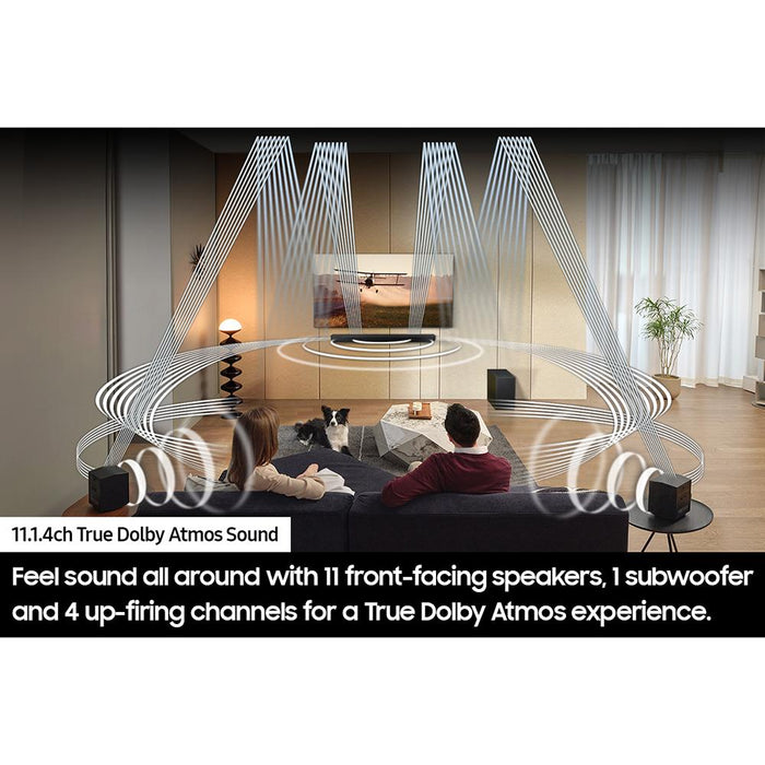 Samsung 11.1.4 ch Wireless Dolby ATMOS Soundbar + Rear Speakers HW-Q990C (2023) Open Box