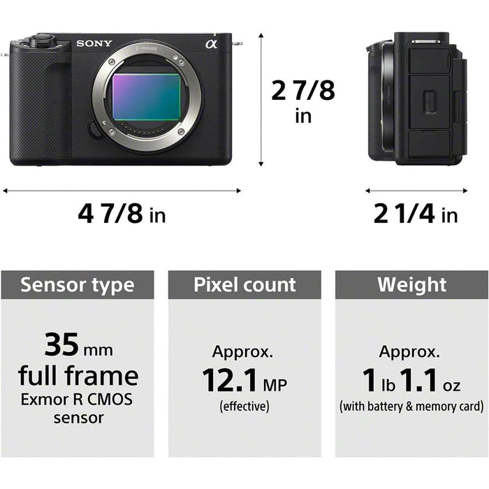 Sony Alpha ZV-E1 Full-frame Interchangeable Lens Mirrorless Vlog Camera (Body -Black)